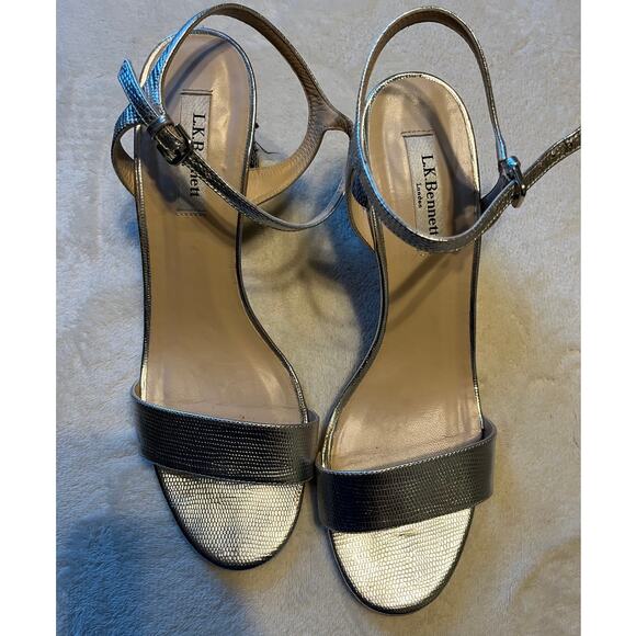 LK Bennett Shoes - L.K. Bennett Silver Strap Heels 40.5 9.5